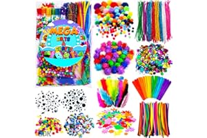GOODY KING GoodyKing Arts and Crafts Supplies for Kids - 1170Pcs+ Craft Art Supply Kit for Toddlers Kids Craft Supplies & Materials Age 4 5 6 7 8 9 - All in One D.I.Y. Crafting School Supplies