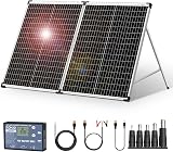 DOKIO 100W Foldable Portable Solar Panel 12V Monocrystalline Suitcase