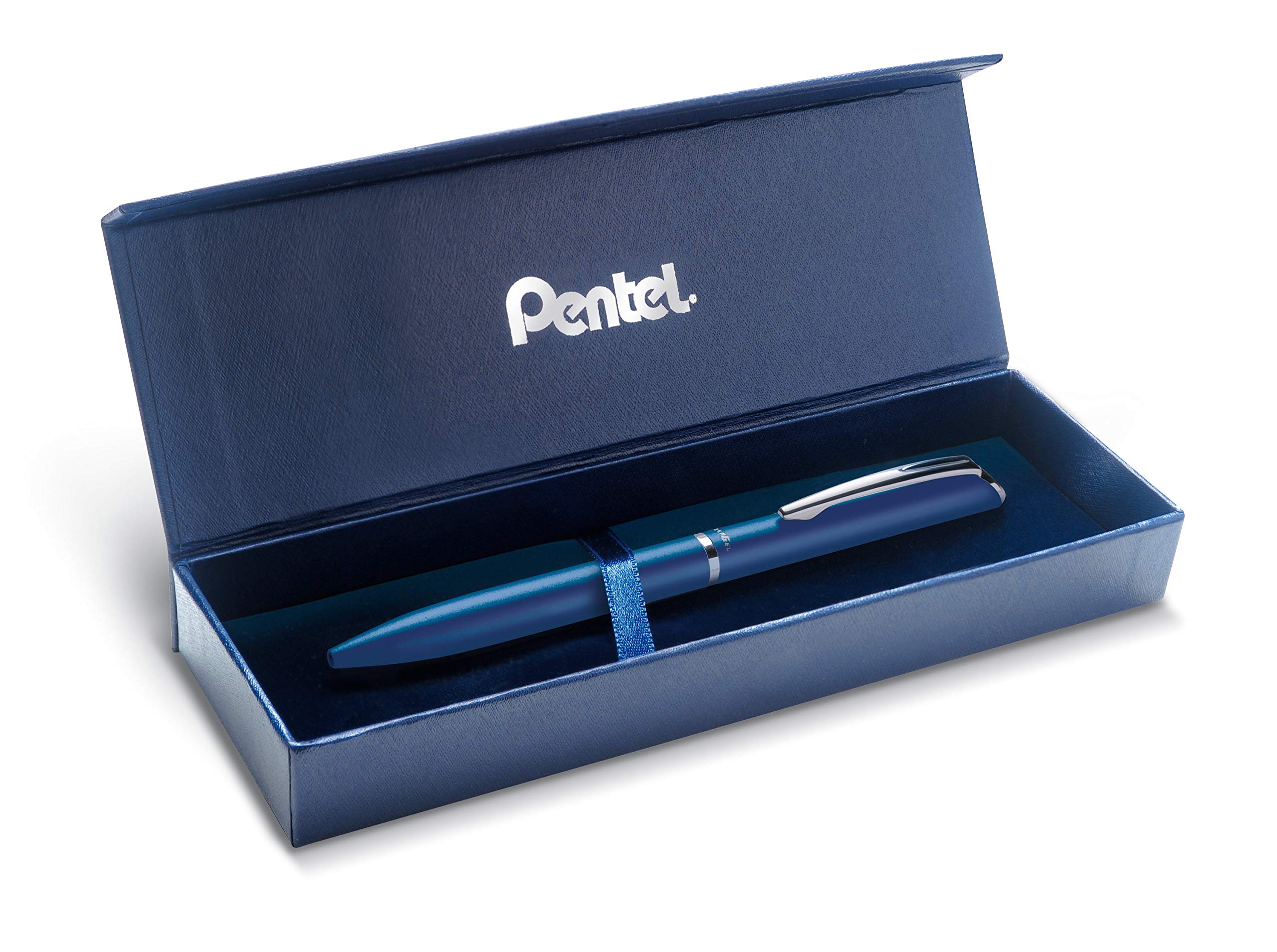 Pentel BL2007 EnerGel Roller Gel Premium Retractable Tip 0.7 mm Metal Body Matt Midnight Blue – Gift Box