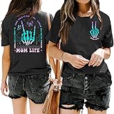 Mama Shirts Mom Life T-Shirts Women Some Days I Rock It Shirt Vintage Casual Short Sleeve Tops