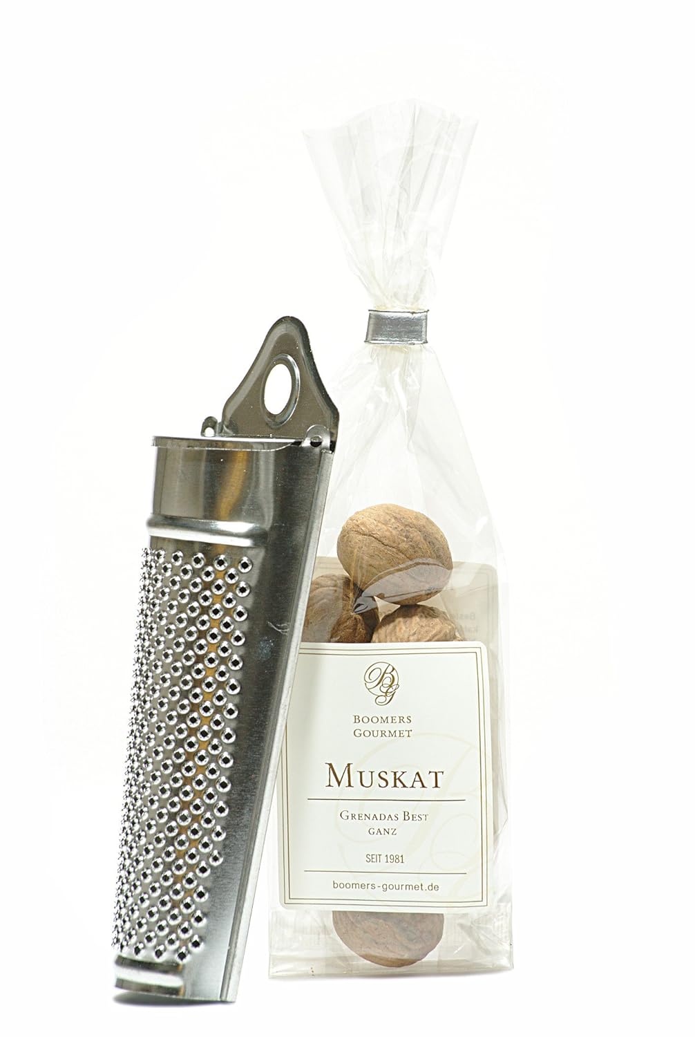 Boomers Gourmet - Muskatreibe mit Muskatnüssen - 30 g