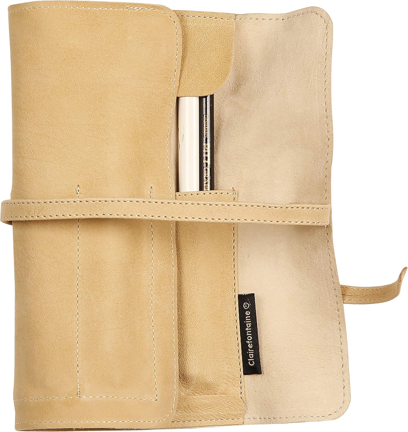 Clairefontaine 930028C Flying Spirit Round Pencil Case, Compartmentalised Case, Protective Flap and Strap Closure - Image 3