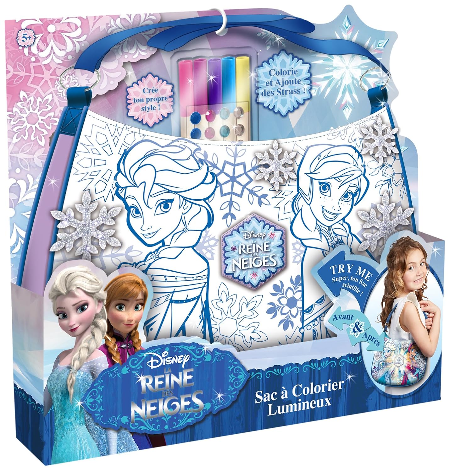 Canal Toys Kit De Loisirs Créatifs Sac A Customiser Lumineux Reine Des Neiges Amazon Jeux et Jouets