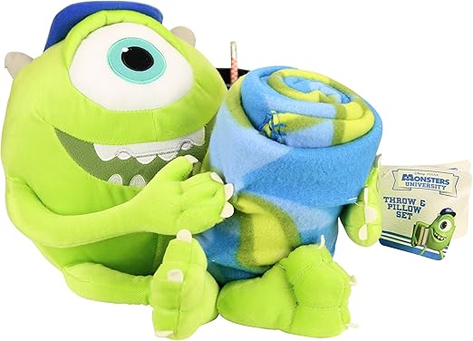 Amazon Com Kids Character Throw Blanket And Pillow Set Mike