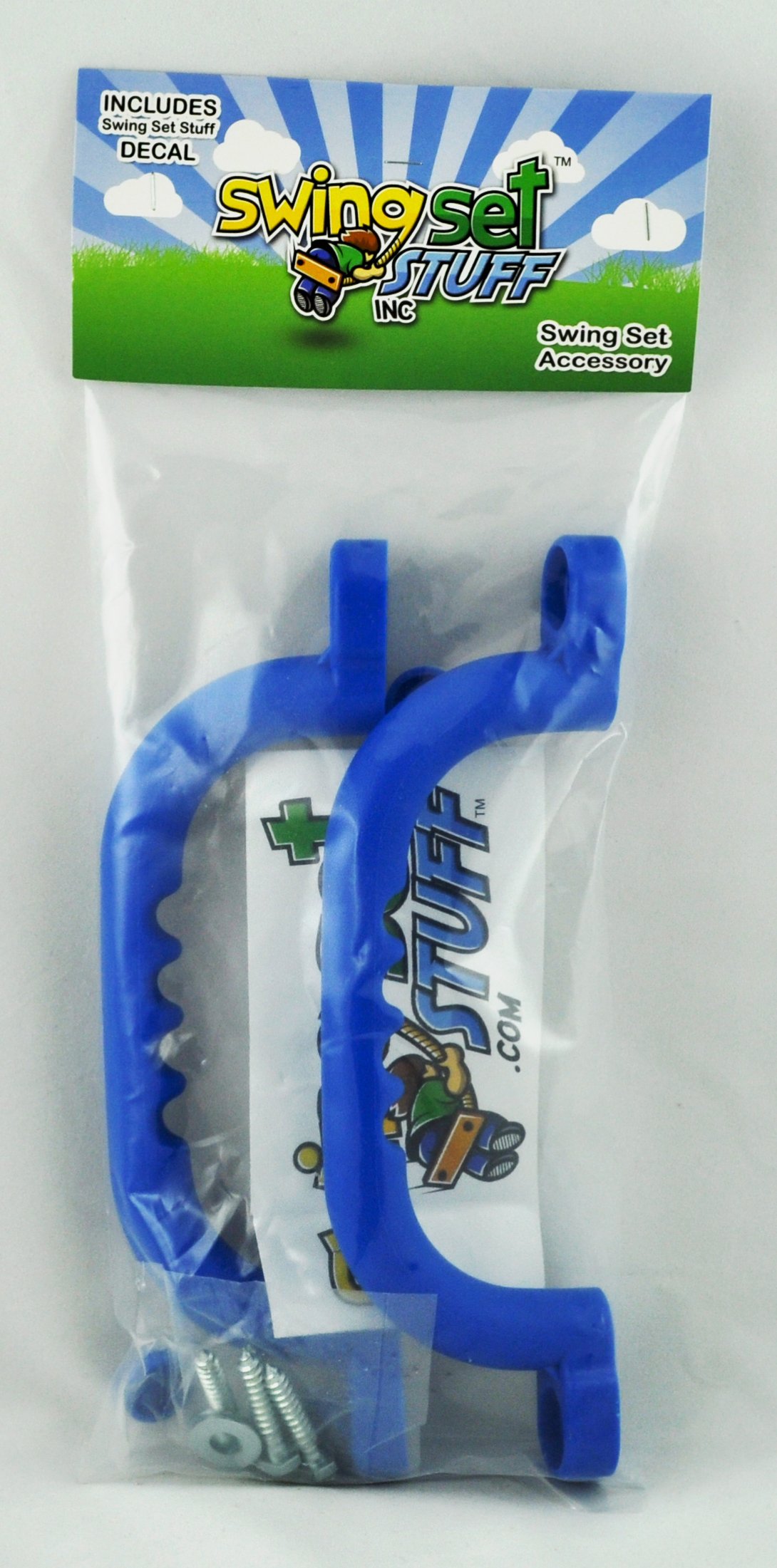 Swing Set Stuff Playground Handles With SSS Logo Sticker, Blue, 10" on