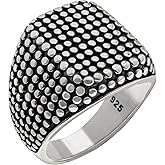 Solid 925 Sterling Silver Heavy Luxury Turkish Men's Ring