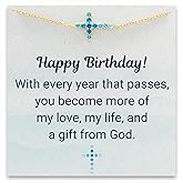 STORYJEWELLERY Cross Bracelet Birthday Gifts for Women, Unique Christian Gift Ideas for 30th, 40th, 50th, 60th, 70th, 80th Birthdays