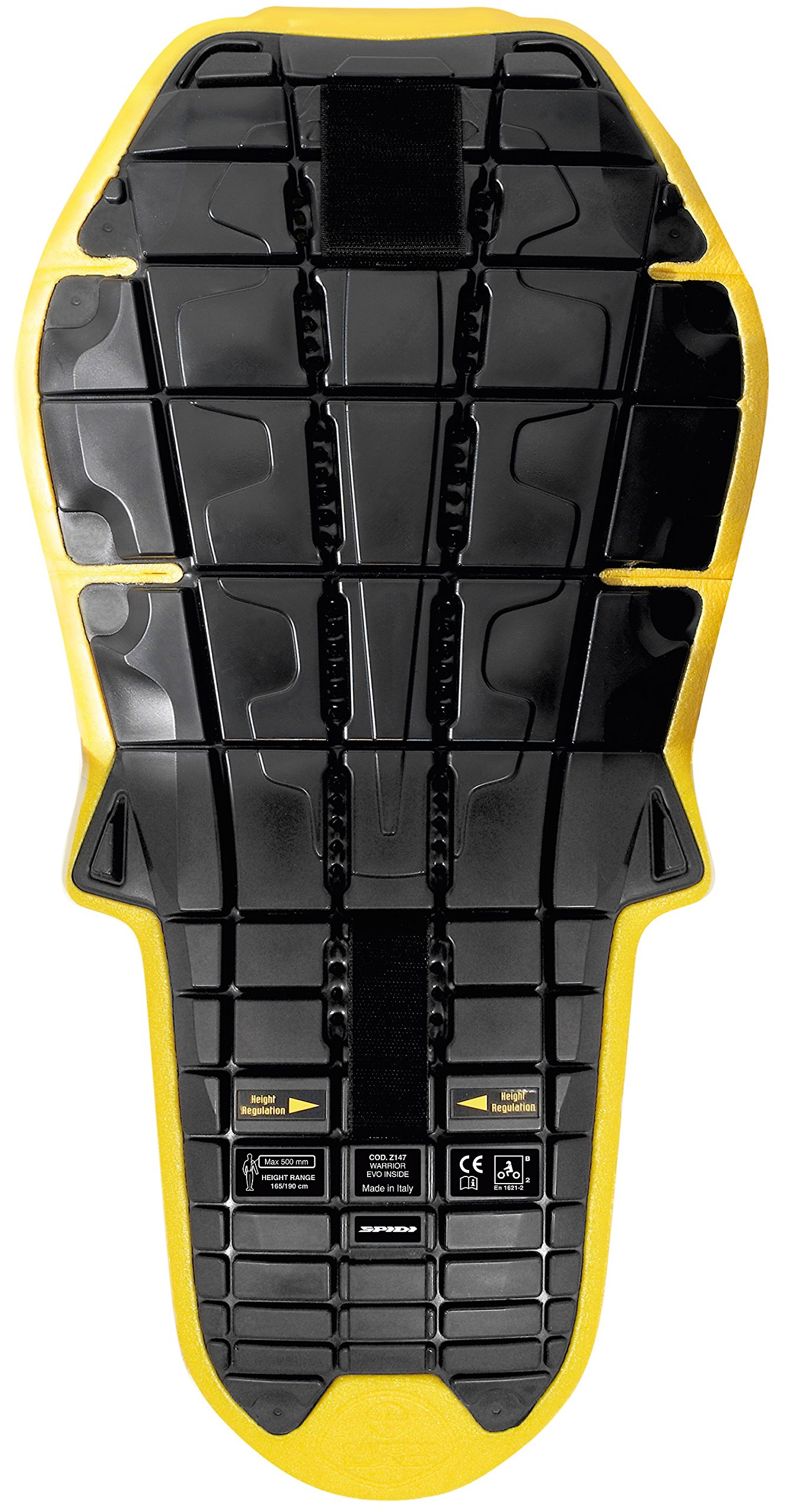 SPIDI Back Warrior Evo Inside, Black/yellow, Size TU,One Size,Z147-016- TU
