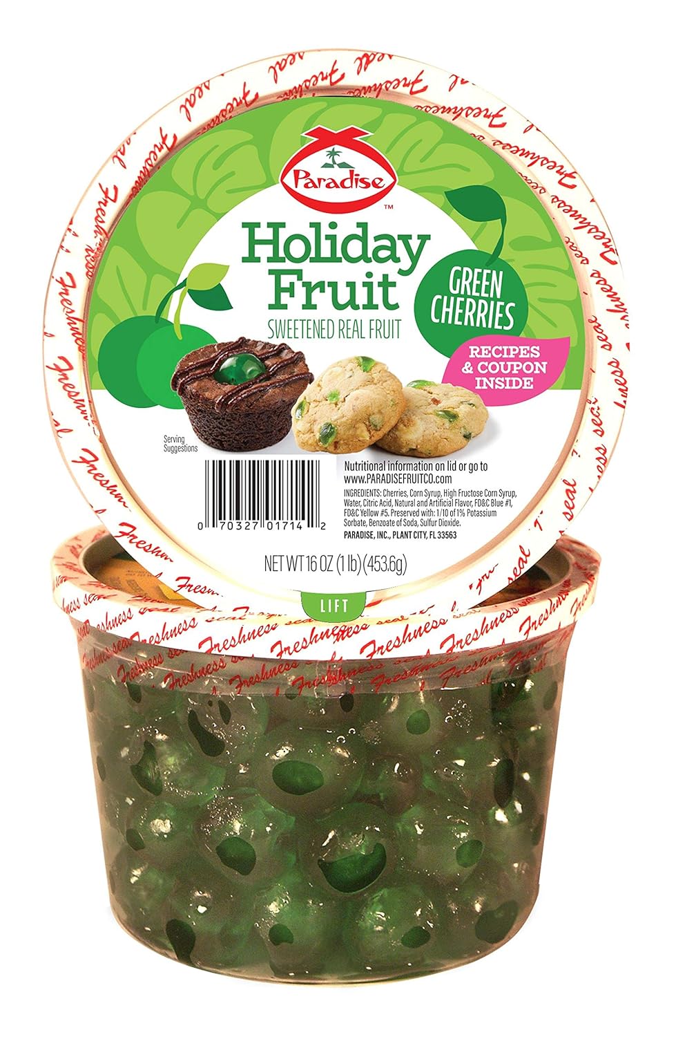 Paradise Cherries Whole Green 16 Ounce Amazon Com Grocery Gourmet Food