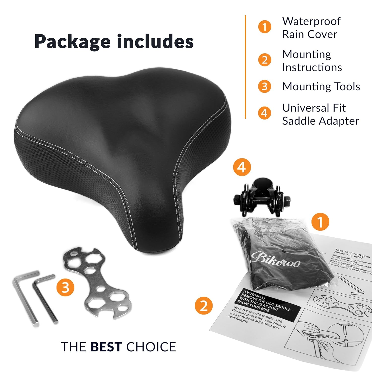 Cycling Wz Bike Saddle Most Comfortable Cruiser Extra Wide Bicycle