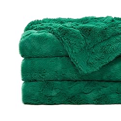 TOONOW Faux Fur Luxury Throw Blanket,Double Side