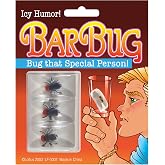 Realistic Looking Fly in an Ice Cube Bar Bug 1.5in Prank, Clear Black, 3 Pack