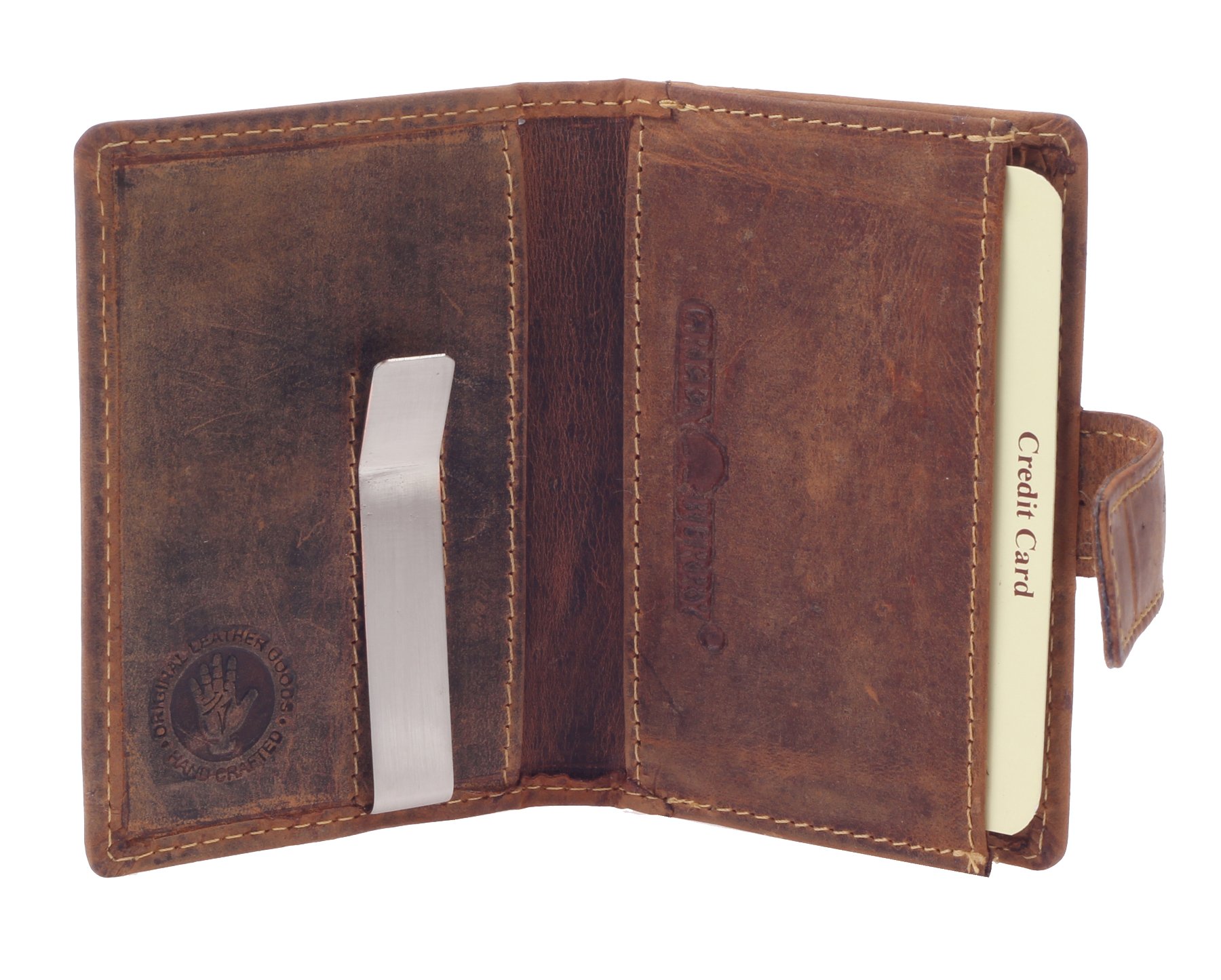 Greenburry Vintage Business Card case RFID Leather 7 cm