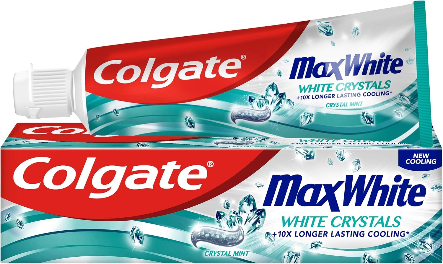 Colgate Max White White + Crystals Toothpaste 75ml, Freshness Powered by UltraFreeze, 10x Longer-Lasting - Image 3