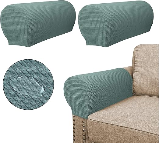 Amazon Com Sofa Arm Covers 2 Pieces Set Water Repellent Anti