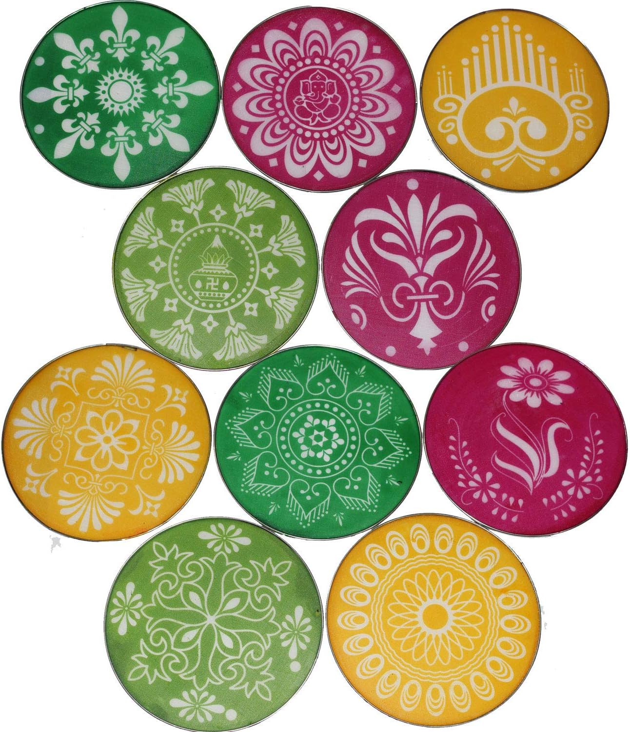 Odishabazaar 10 Pcs Set Rangoli Net 8 inch + 1 Outer (#11)