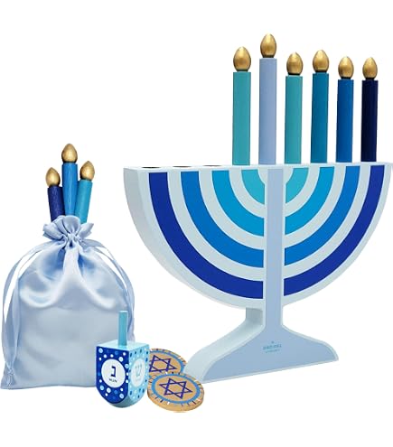 Amazon.com: Colorful Kids Magnetic Candle Menorah Set- Includes
