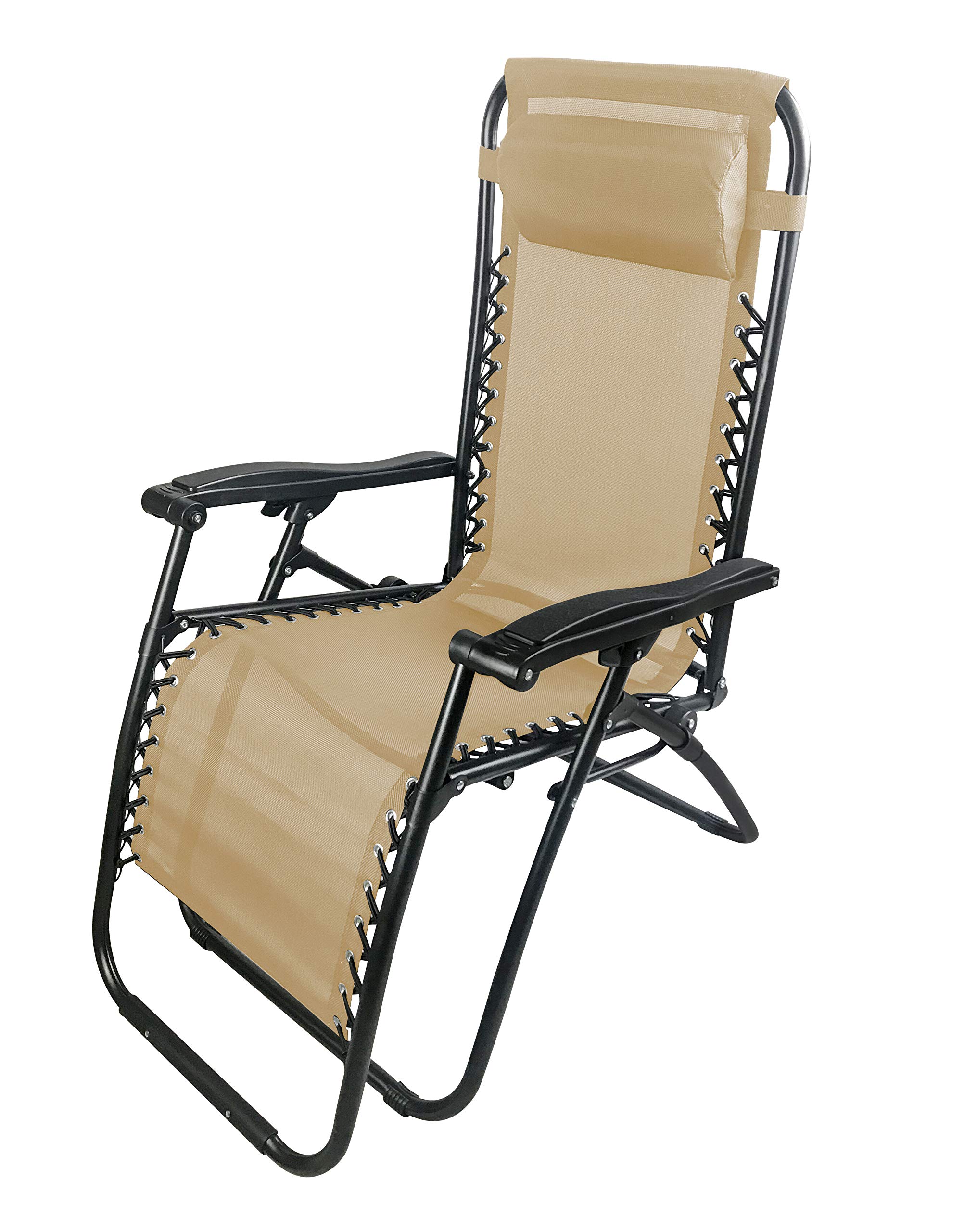 Garden Friend S1993003 Siesta Folding Lounger Multi-position Beige