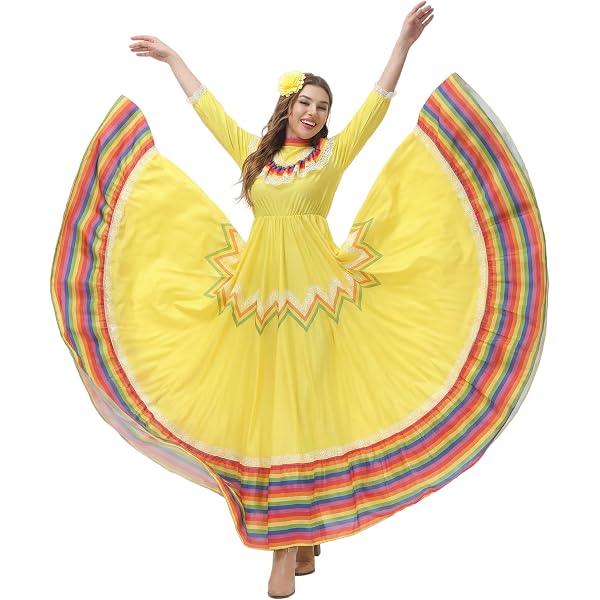 cinco de mayo dress Amazon.com: Faltern Cinco De Mayo Dress - Women's Mexican Fiesta Costume