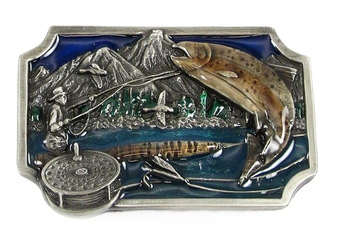 fly fishing belt buckle