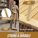 TDBS The Dustpan and Brush Store 10 Inch Outdoor Garden Broom with Wooden Handle view 4
