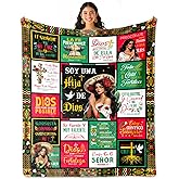 Mexican American Christian Gifts For Women, Latina Christian Blanket 60"X50", Regalos Cristianos para Mujer, Religious Gifts, Christian Gift for Woman in Spanish, Regalo De Día de la Madre Navidad
