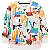 DZbeb Toddler Boys Crewneck Sweatshirt 100% Cotton Soft Casual Pullover 2T-7T