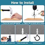 KINGLAKE Screw in Hooks 30 Pcs Q Hanger Hooks for Outdoor String Lights Silver view 4