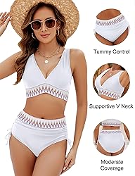 Blooming Jelly Women High Waisted Bikini Set Tummy