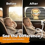 CARAMAZ Car Window Shades for Baby 48x30 cm Lion Design Pack of 2 view 3