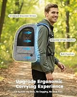 Pecute Cat Carrier Dog Backpack Expandable Front Mesh Window Pockets view 7