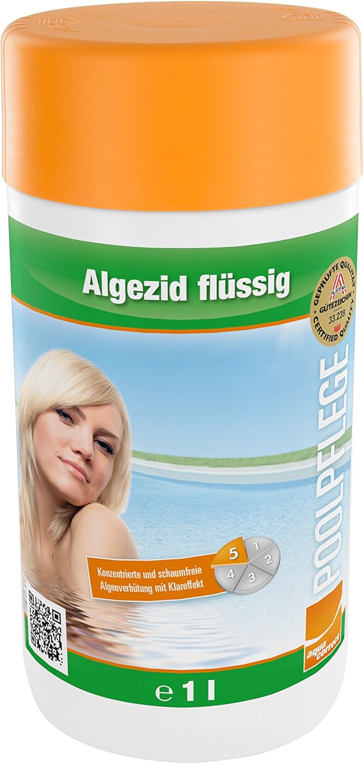 Steinbach Poolchemie Algezid flüssig, 1 l, Algenverhütung, 0753501TD08