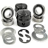 HD Switch - 4 Pack - 9040H - 9040-H Front Wheel Bushing to Bearing Conversion Kit Replaces Craftsman, Sears, AYP, Poulan, Hus