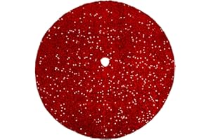 DUOBAO Red Tree Skirt 48 Inch Xmas Trees Skirts Floor Mat Round Sparkly Sequins Christmas Halloween Indoor Outdoor Holiday Decoration (125cm)