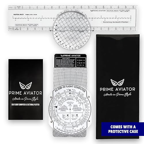E6B Flight Computer for Pilots – Mechanical Flight Calculator Kit with ...