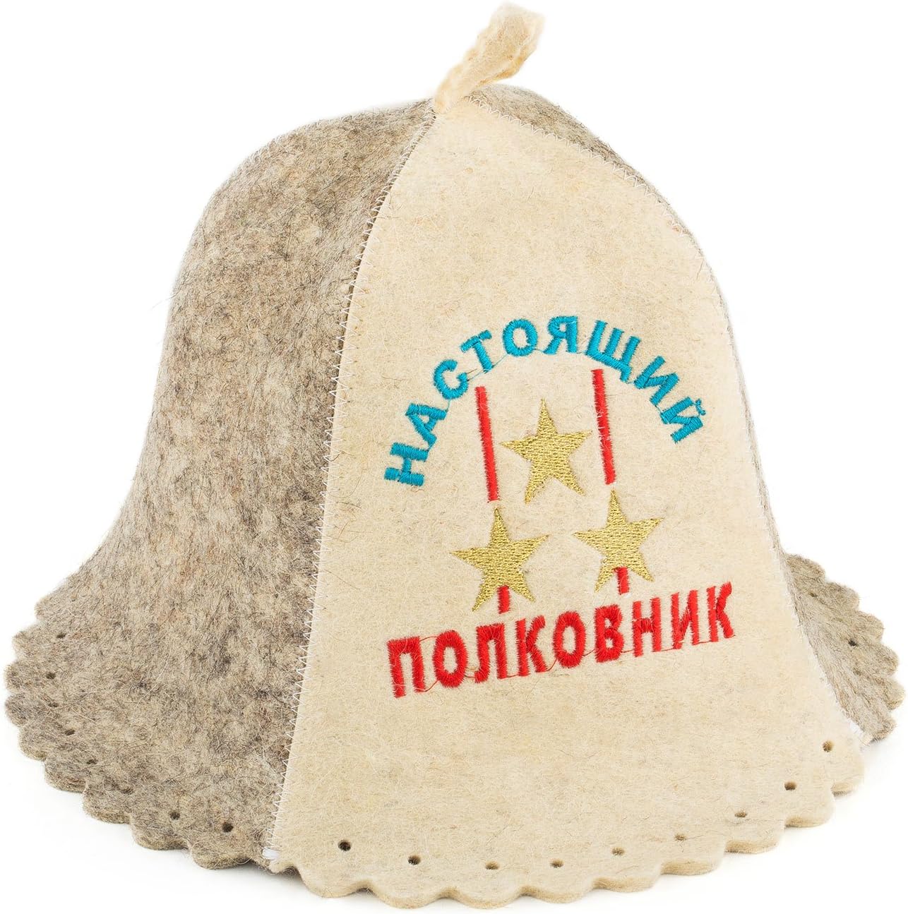 Eden Ukraine Wool Sauna Hat Embroidered "Nastoyashiy