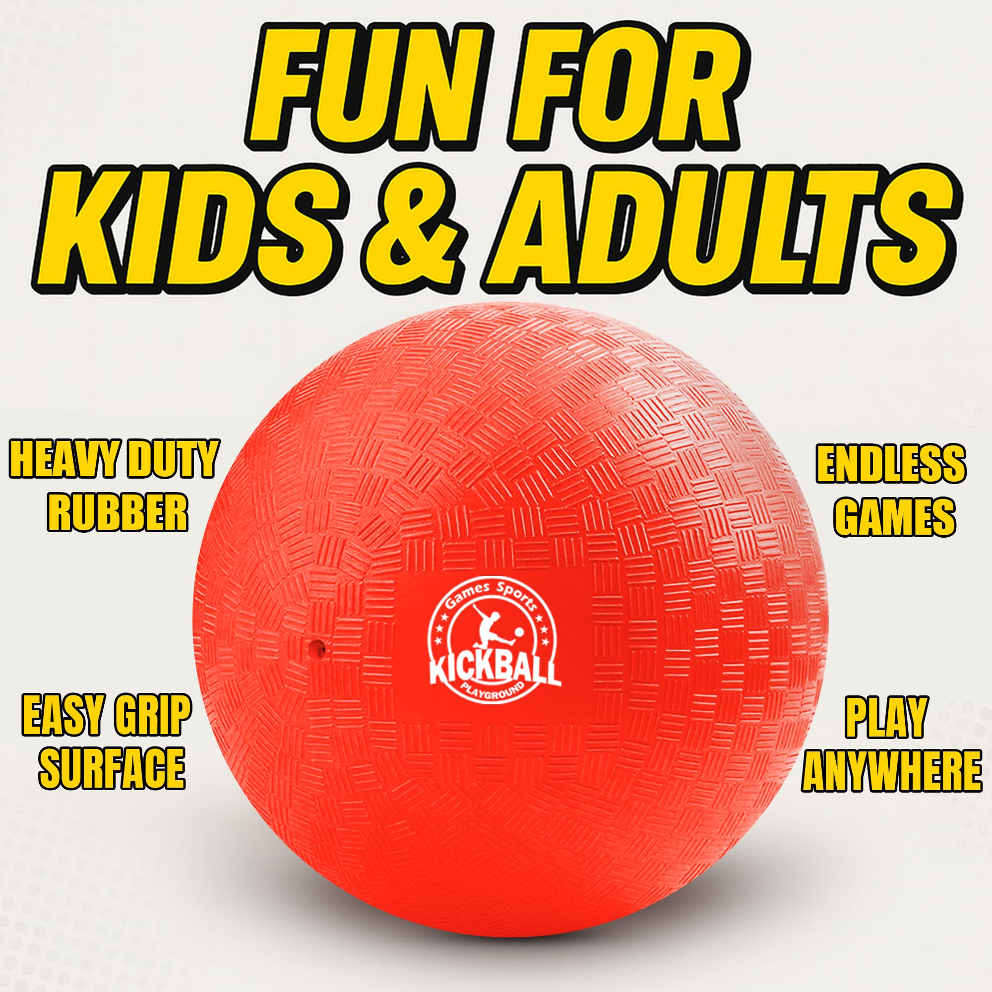 10 Inch Kickball Playground Balls 6 Pack or 12 Pack, Playground Balls for Kids&Adults, Dodgeballs for School Outdoor&Indoor Games, with Hand Pump and Storage Bag, Boys and Girls Gift with Gift Box