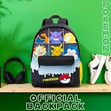 Pokemon Backpack Kids Pikachu Charizard School Bag with Adjustable Straps Black view 5