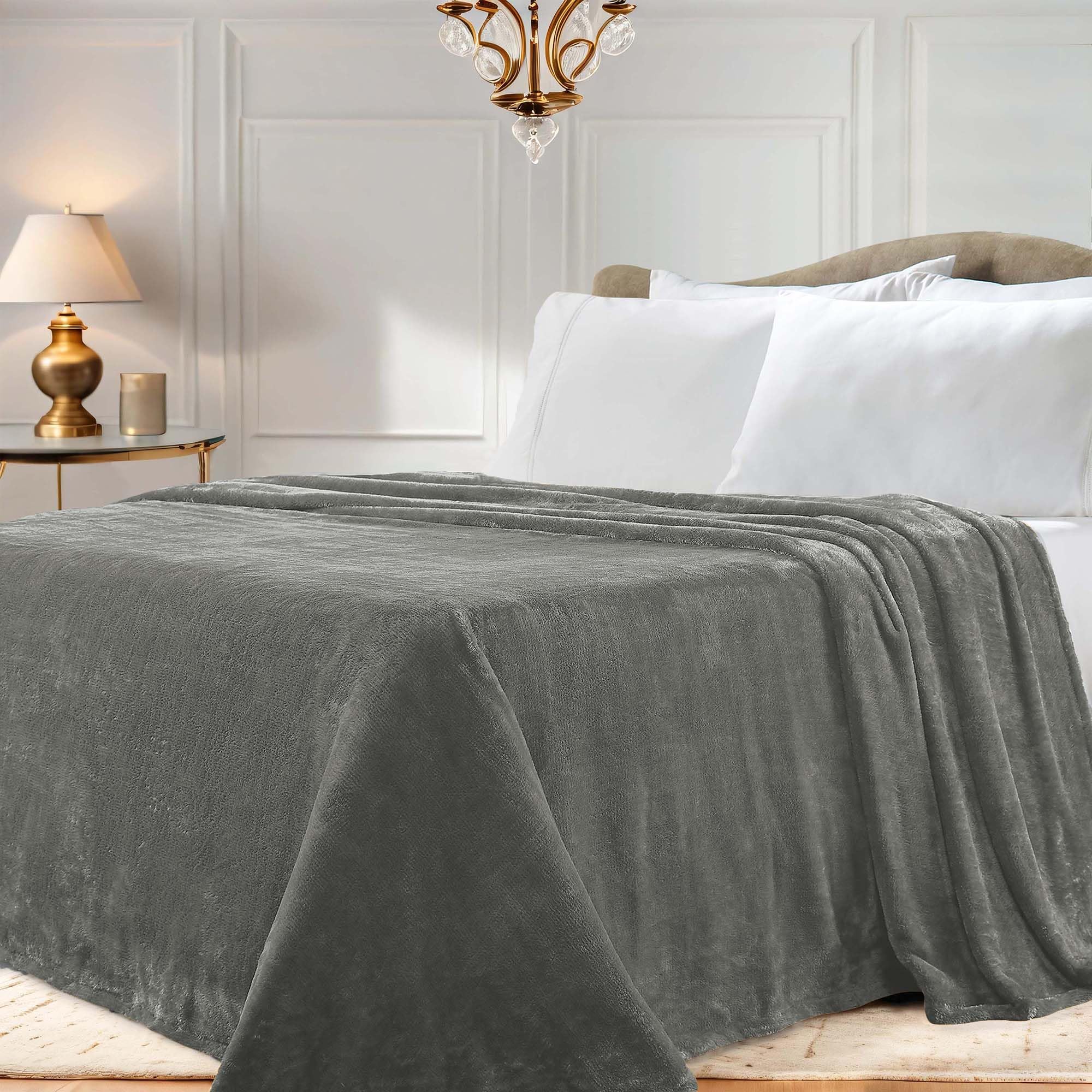 Superior Solid Fleece Blanket, Thick, Cozy, Warm Blankets, Velvety Soft Plush Bedding and Sofa Throw, Cute Bedroom Decor, Fuzzy Cover, Medium Weight Comfort Essentials, Queen, Silver Image Superior Solid Fleece Blanket, Thick, Cozy, Warm Blankets, Velvety Soft Plush Bedding and Sofa Throw, Cute Bedroom Decor, Fuzzy Cover, Medium Weight Comfort Essentials, Queen, Silver Image