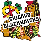 Desert Cactus Chicago Blackhawks Sticker Team NHL National Hockey League Vinyl Decal Laptop Water Bottle Car Scrapbook (Type 2-3)
