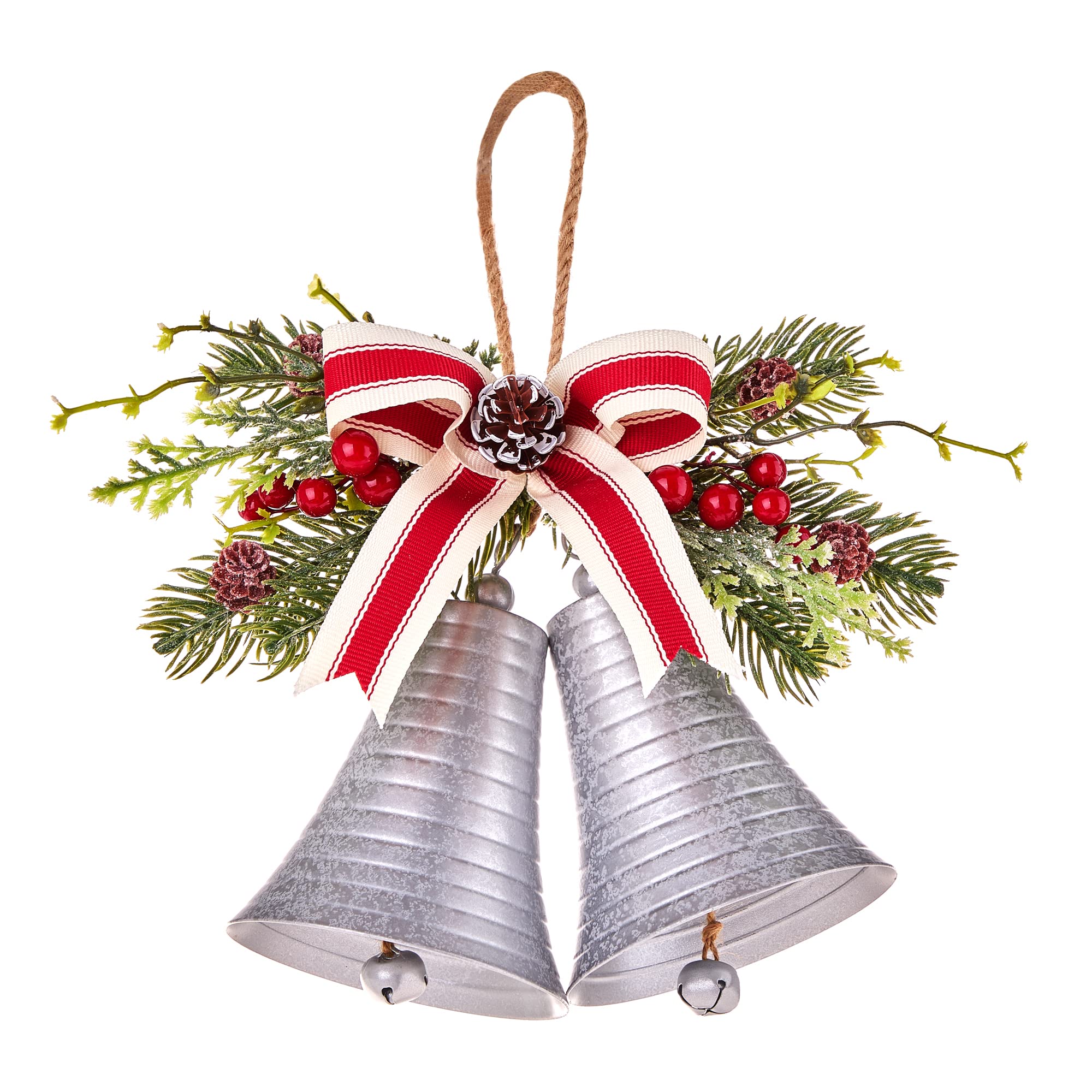 KPCB Tech Christmas Bells Jingle Bells Ornaments Hanging Decorations (Silver)