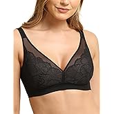 COMFELIE Wireless Lace Bras Seamless Everyday Bra Sexy Comfy Unlined Bralette