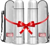 Milton Thermosteel Vacuum Flask 1 Litre Stainless Steel Insulated