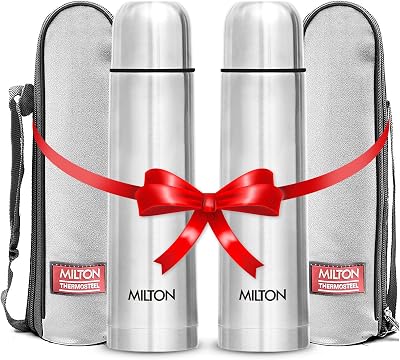 Milton Thermosteel Vacuum Flask 1 Litre Stainless Steel Insulated