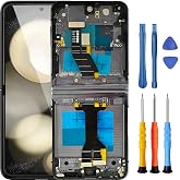 Foufinin for Samsung Z Flip 5 5G Screen Replacement with Frame | for Samsung Galaxy Z Flip 5 Screen Replacement kit F731U1 F731F F731W Touch Screen LCD Display Digitizer Assembly