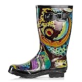 NORTY Waterproof Rain Boots for Women Size 8, Mid