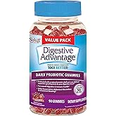 Daily Probiotic Gummies For Digestive Health & Gut Health, Digestive Advantage Probiotics For Men and Women (90 count bottle) - Superfruit Flavor