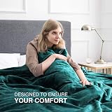 MOONLIGHT20015 Fleece Blanket King Size 270x230 cm Emerald 400 GSM view 2