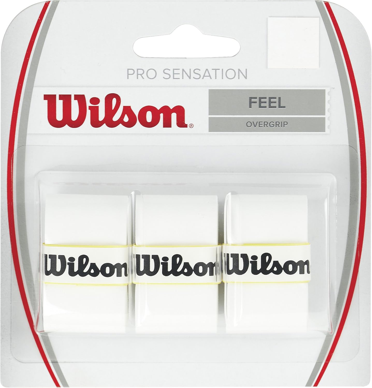 Wilson PRO OVERGRIP SENSATION WH, White, Pack of 3