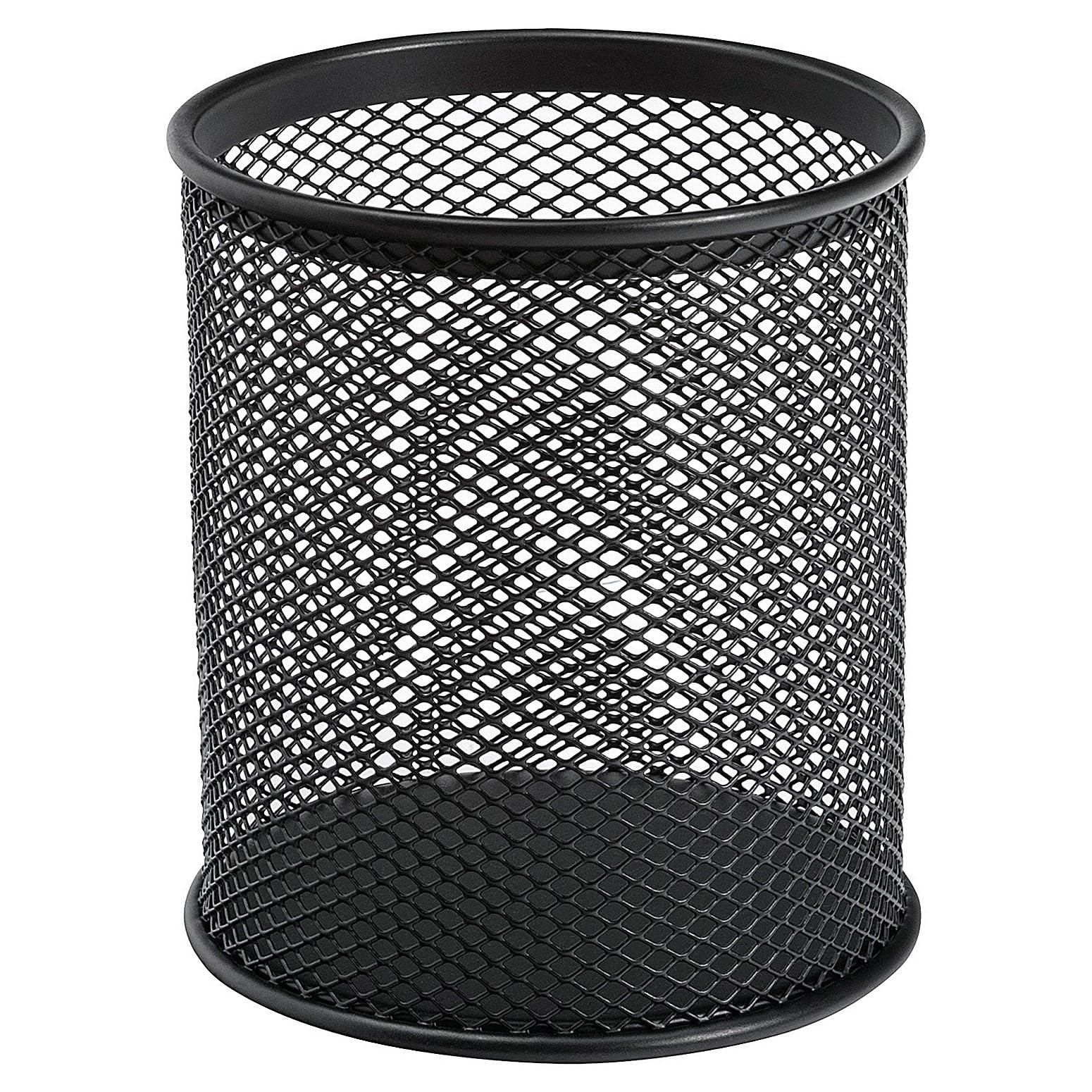 Q-Connect Pen Cup Metal Black (office Set) / Small Office Accessories/Type-Desktop/Kind-For Pens/Material-Metal/Dividers-N.a. / Colour-Black/Dimensions (mm)-90x100